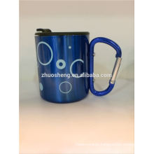 customized ceramic mug with carabiner